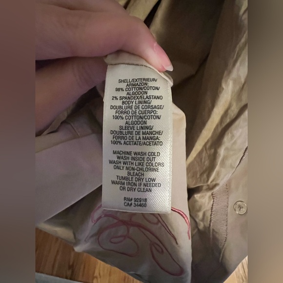 Juicy Couture Double Breasted Trench Coat Size Medium - Picture 5 of 8